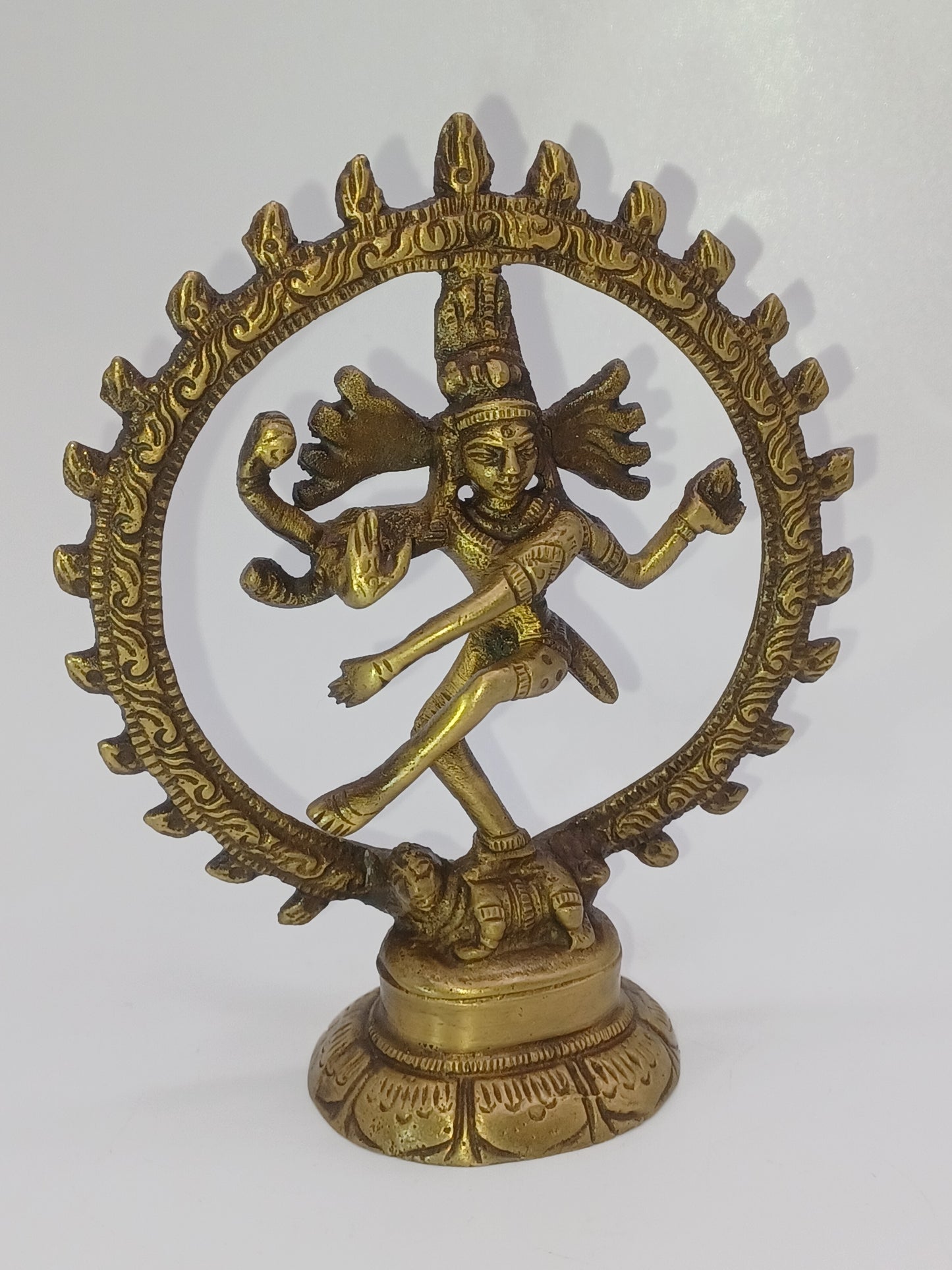 Shiva 10,5 cm Messing Nataraj ca. 140 g Figur Statue Skulptur Figur