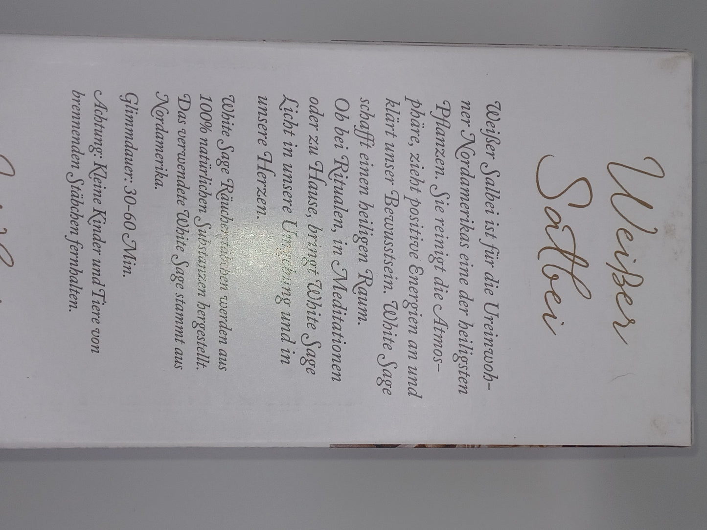 12 x Weißer Salbei Räucherstäbchen im Geschenkkarton 100 % natürliche Substanzen