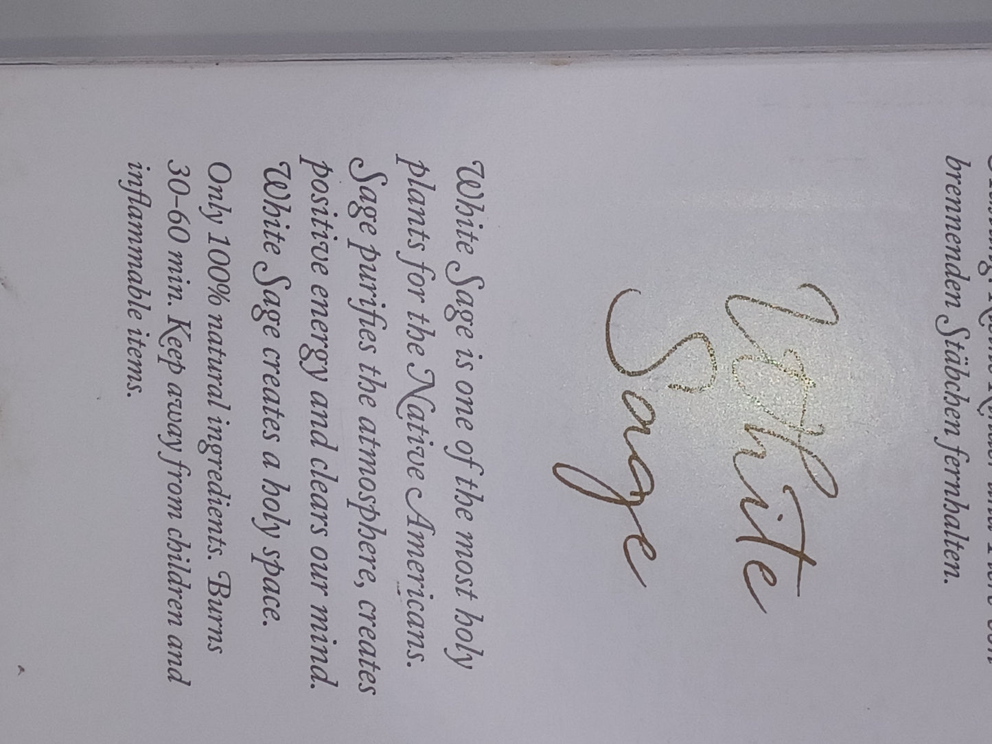 12 x Weißer Salbei Räucherstäbchen im Geschenkkarton 100 % natürliche Substanzen