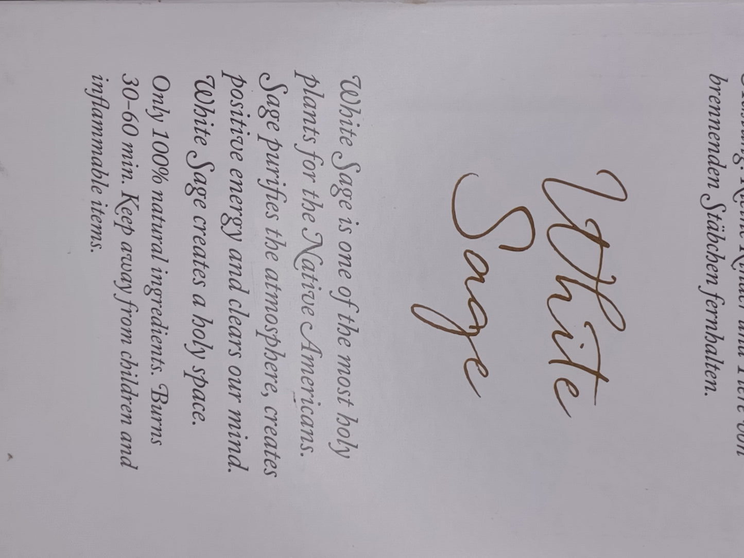 12 x Weißer Salbei Räucherstäbchen im Geschenkkarton 100 % natürliche Substanzen