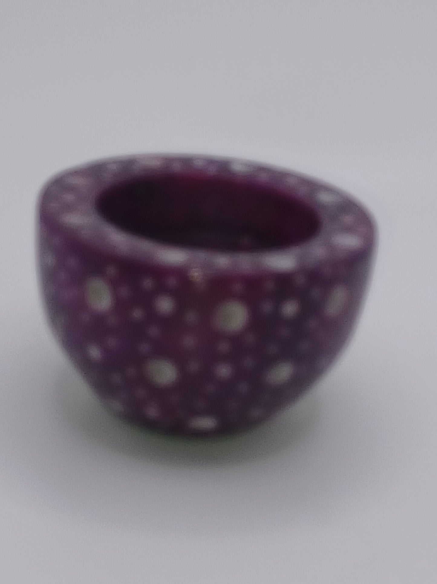 Teelichthalter Speckstein lila 6 cm