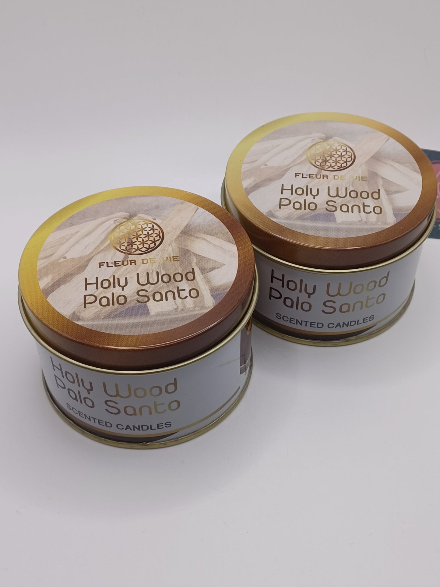 Fleur de Vie Kerzen Holy Wood Palo Santo in Dose 2 er Set 15 x 7 x 4,5 cm