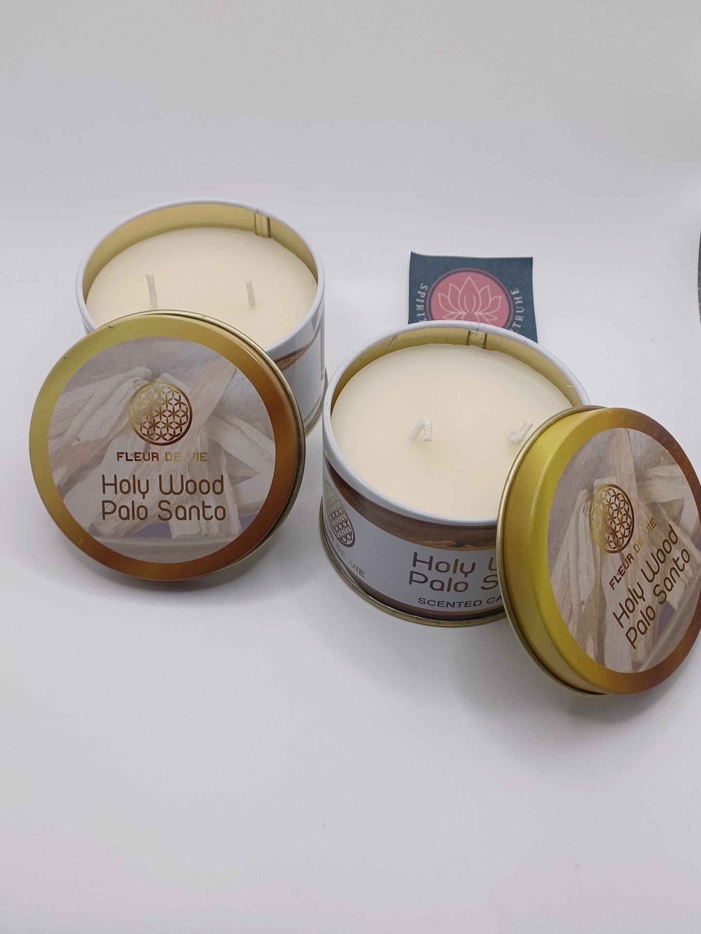 Fleur de Vie Kerzen Holy Wood Palo Santo in Dose 2 er Set 15 x 7 x 4,5 cm