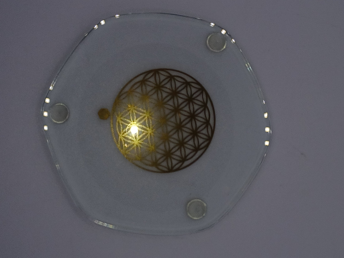 Golden Voyagerplatte im Beutel 9 cm Untersetzer zum Energetisieren von Getränken