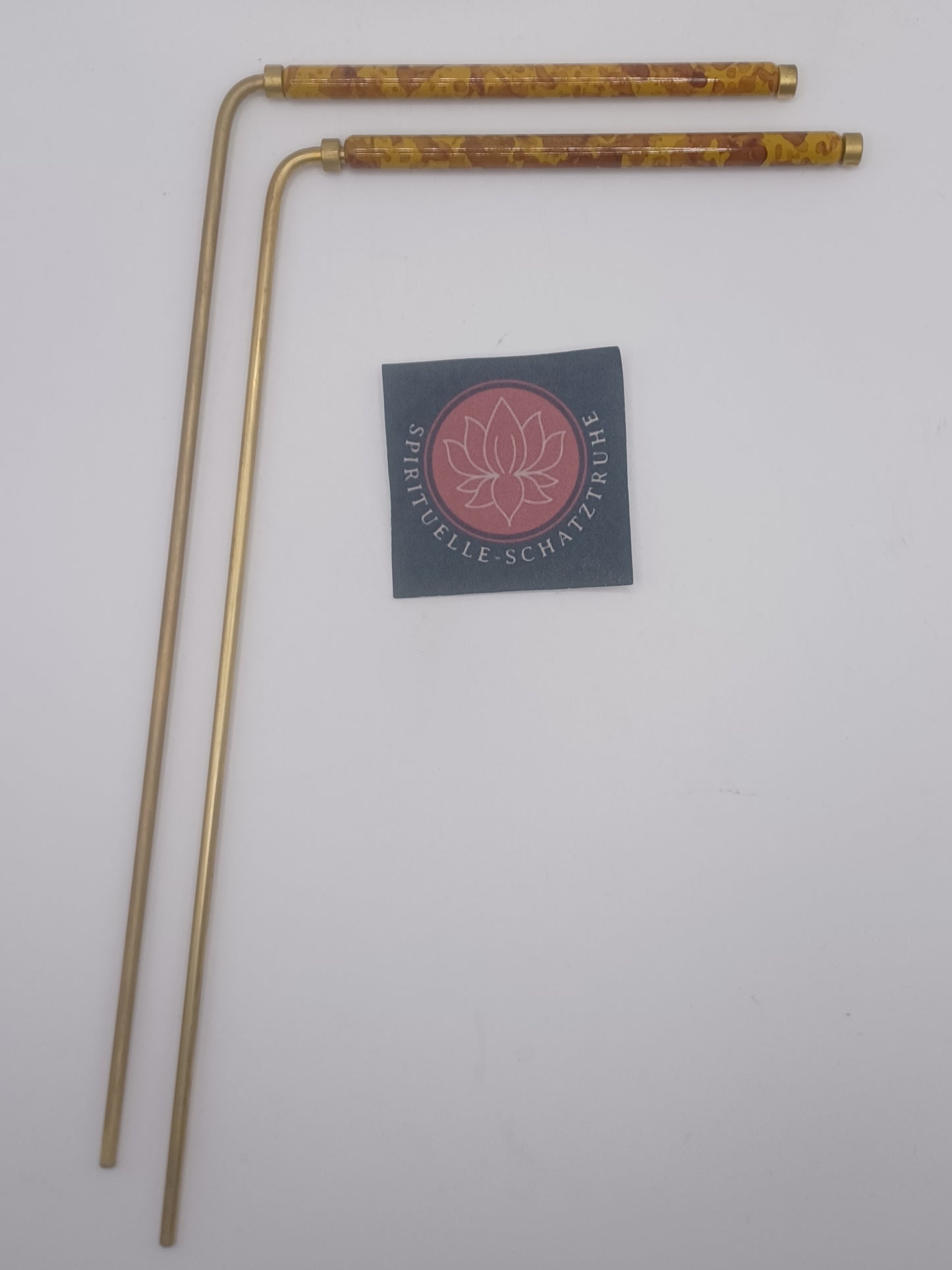 Wünschelrute 21 cm Messing mit Kupfergriff paarweise