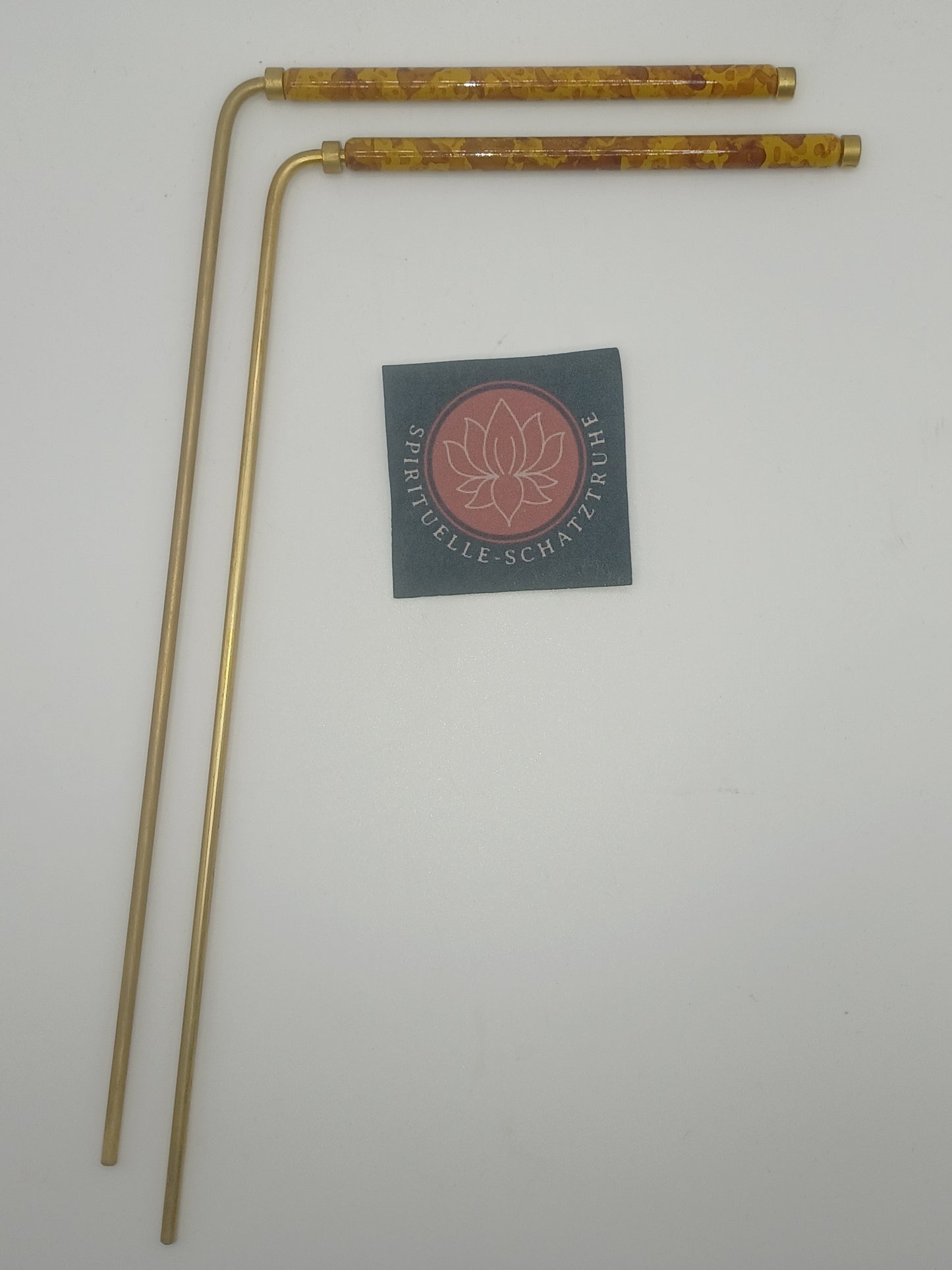Wünschelrute 21 cm Messing mit Kupfergriff paarweise
