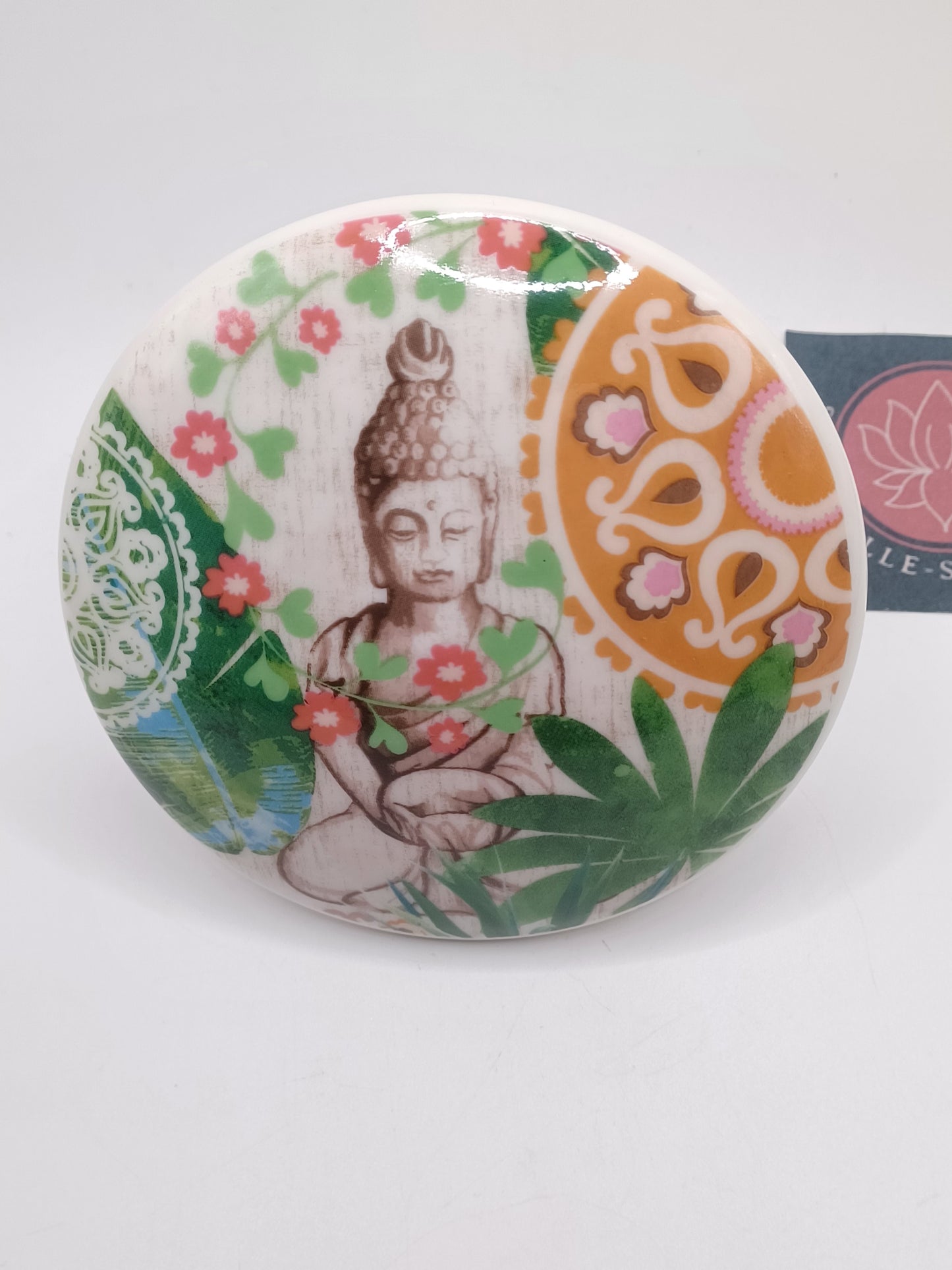 Box Teetasse mit Teesieb Buddha Paradies 400 ml Bone China Porzellan