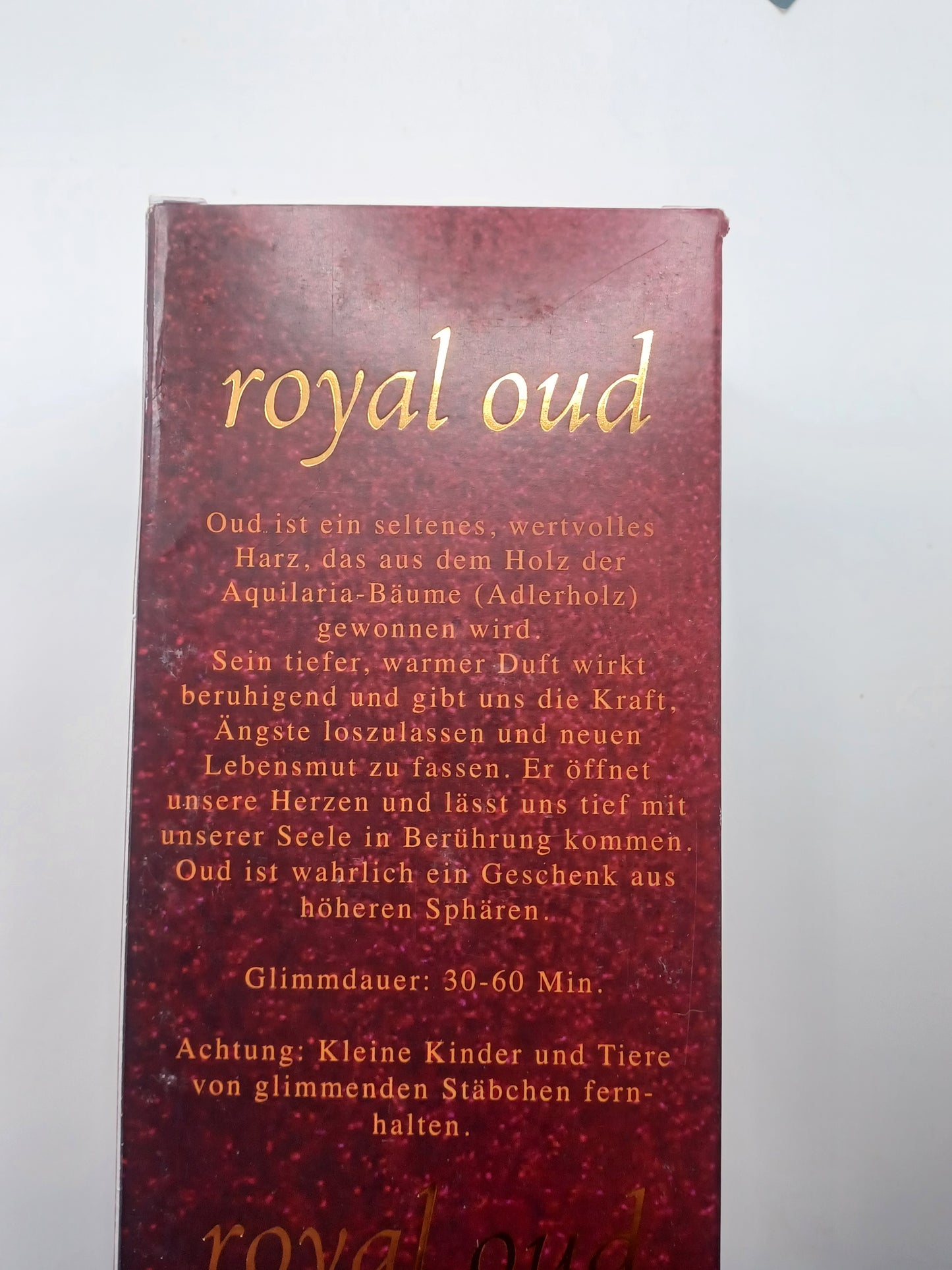 12 x Royal Oud Räucherstäbchen pro Packung ca. 10 g in Geschenkkarton