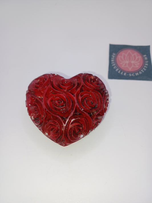Herz Rose Speckstein 6 x 6 cm
