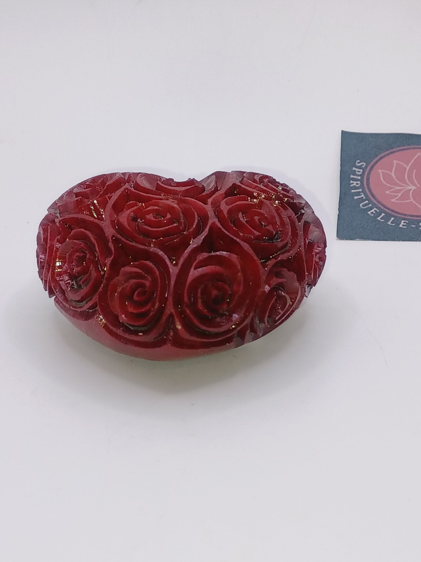 Herz Rose Speckstein 6 x 6 cm