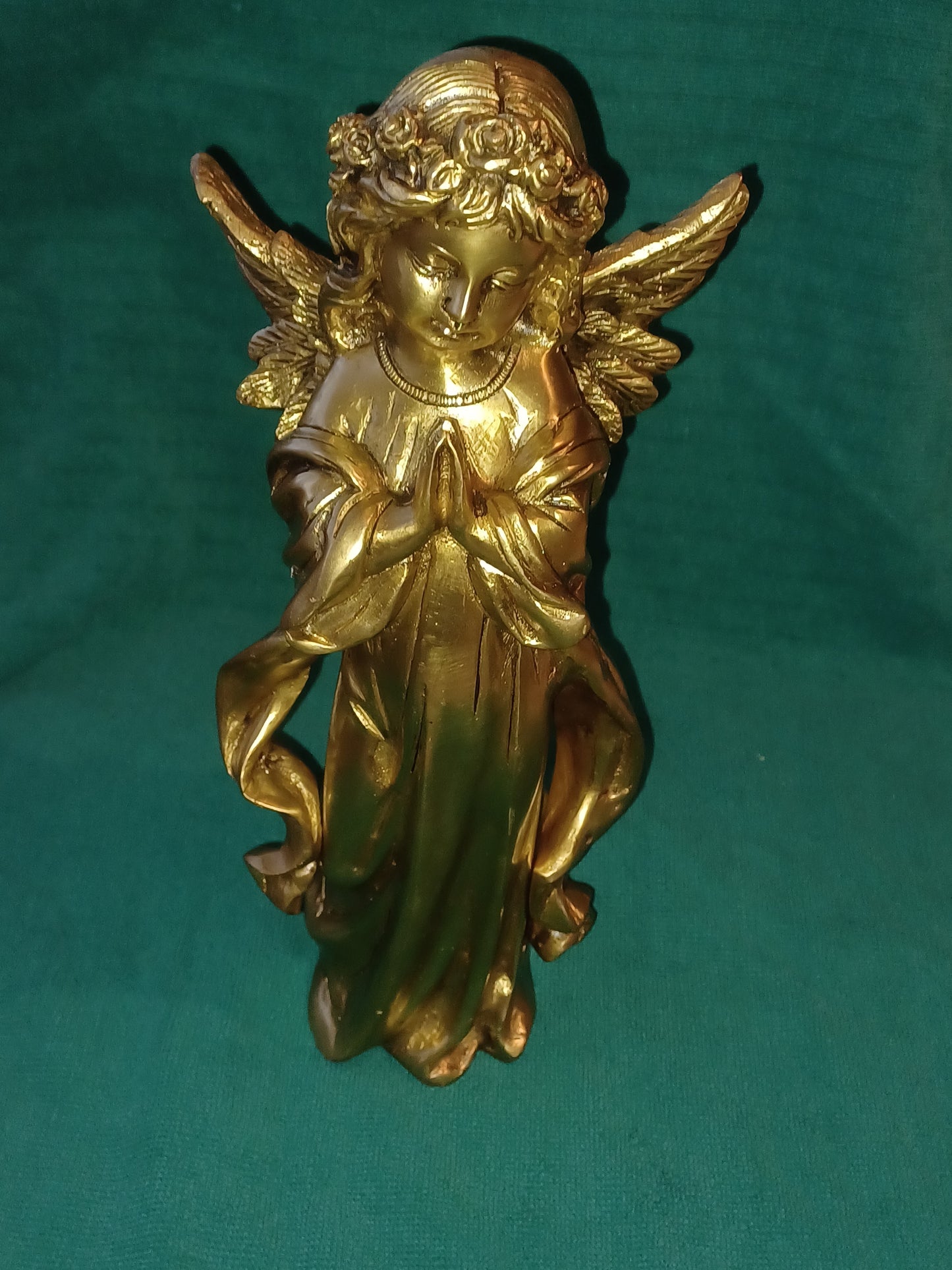 Wundervolle Engel Figur, Skulptur, Statue Messing antik 3,7 kg ,  H: 29 cm