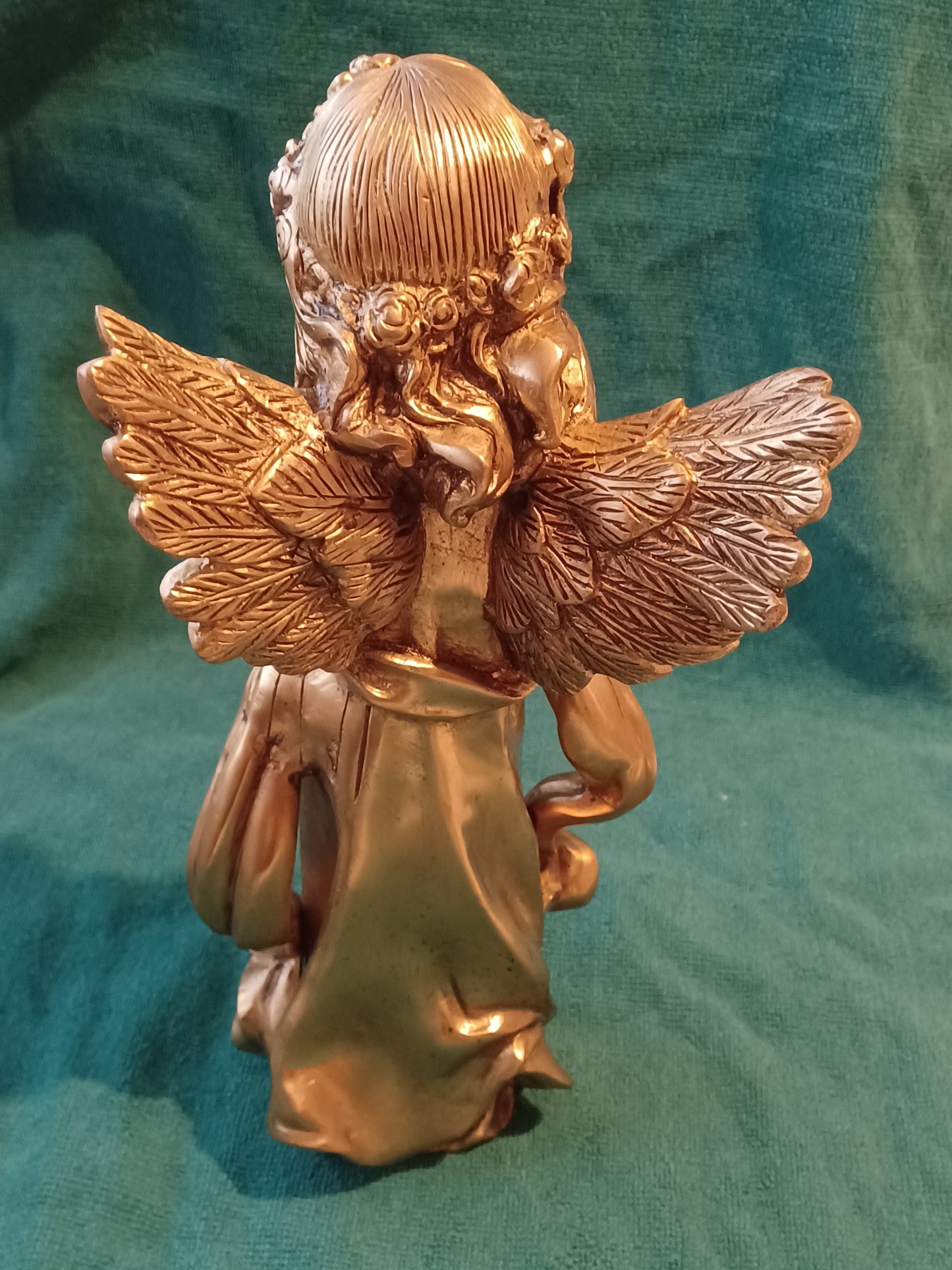 Wundervolle Engel Figur, Skulptur, Statue Messing antik 3,7 kg ,  H: 29 cm