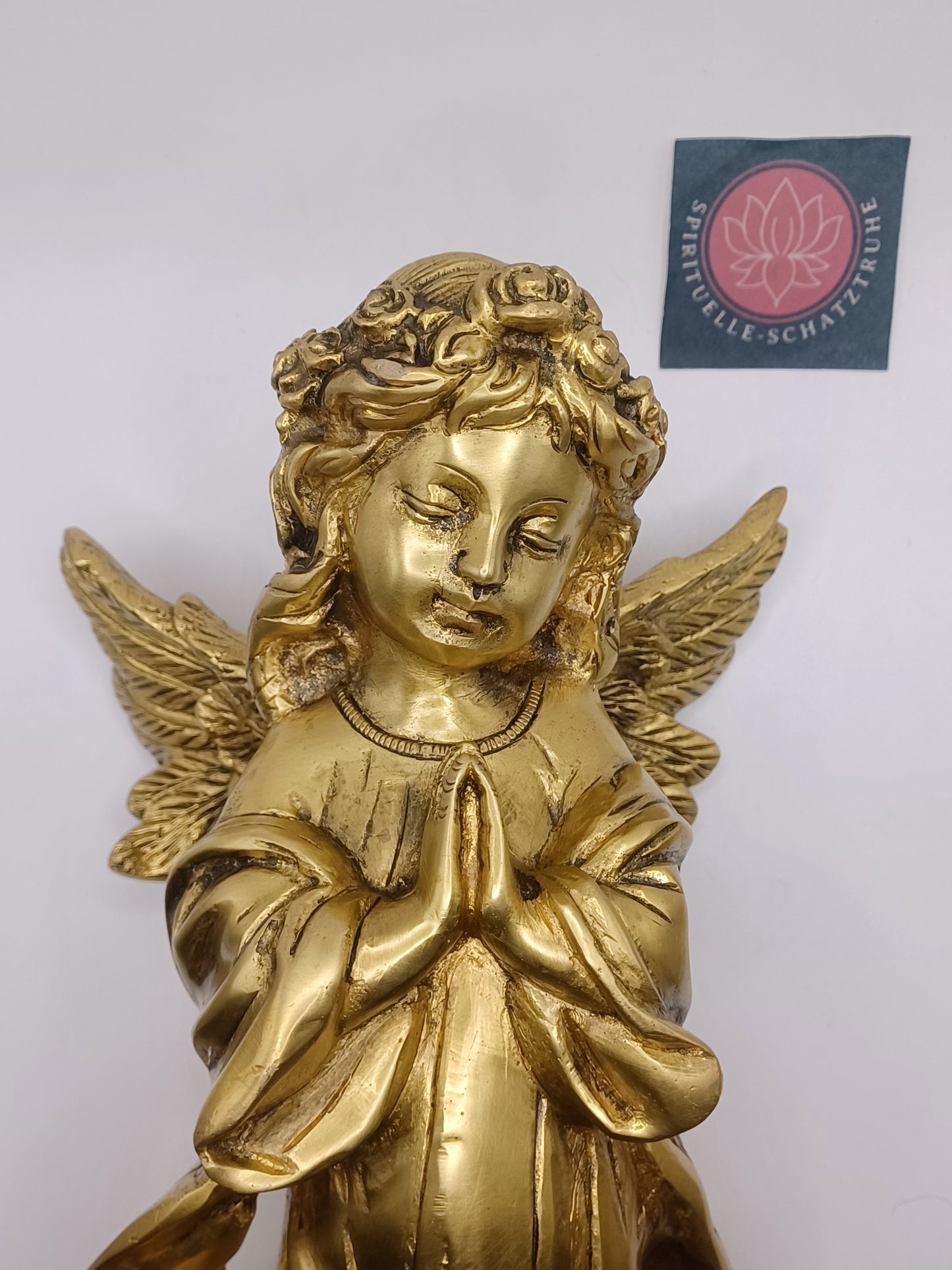 Wundervolle Engel Figur, Skulptur, Statue Messing antik 3,7 kg ,  H: 29 cm