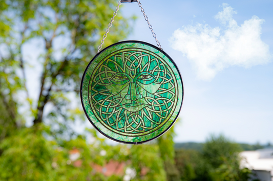 Baumgeist Fensterbild Glas Inklusive Aufhängung mit Kette und Saugnapf; ø 15 cm