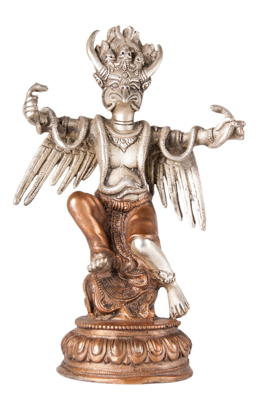 Garuda versilbert / verkupfert Messing ca. 21 cm 1,3 kg
