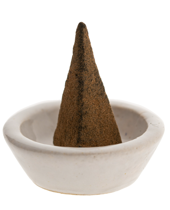 Räucherpyramide Weißer Salbei 8 Räucherkegel mit Keramikhalter