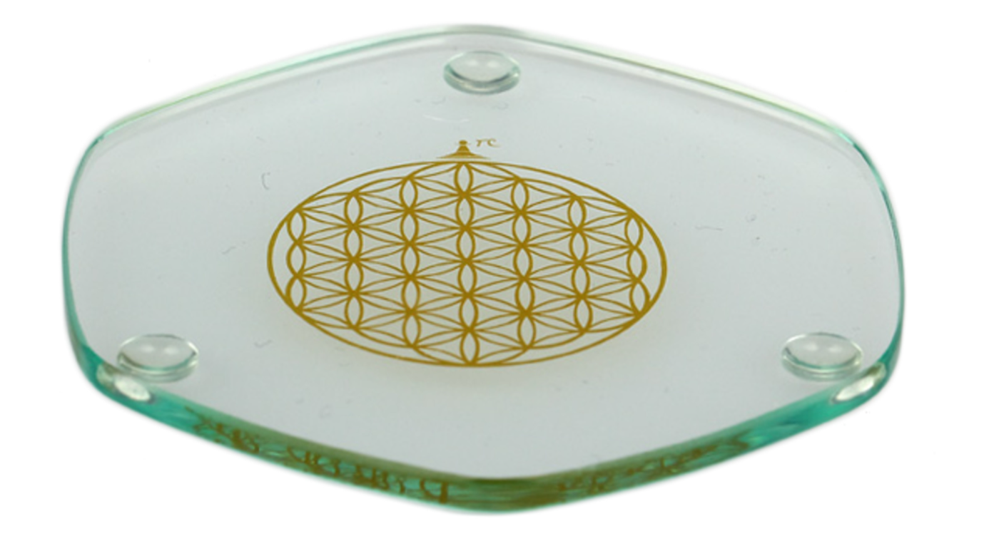 Golden Voyagerplatte im Beutel 9 cm Untersetzer zum Energetisieren von Getränken